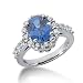 4.5 Ct Diamond Sapphire Ring Engagement Oval Cut Prong Fashion 14k White Gold 4.5 Ct Diamond Sapphire Ring Engagement Oval Cut Prong Fashion 14k White Gold