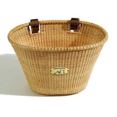 Nantucket Lightship Oval Front Handlebar Bike Basket (Natural)