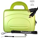 Samsung N120 Netbook Deluxe Eva Green Cube Netbook Carrying Case + 15 FT. HDMI CABLE v1.3b 1080P + Determination Hand Strap