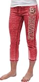 St. Louis Cardinals Red Women's Burnout Washed Fleece Capri Pants