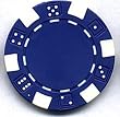Two-Toned Dice Chips (11.5g) 100 Blue w/ Tray