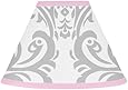 Pink, Gray and White Elizabeth Lamp Shade by Sweet Jojo Designs