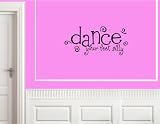 DANCE YOUR FEET SILLY Vinyl wall lettering stickers quotes and sayings home art decor decal