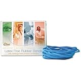 Alliance Antimicrobial Cyan Blue Rubber Bands, Size 64, 3-1/2 x 1/4 Inches, 1/4 Pound Box (42649)