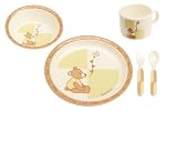 Playshoes 4010952312966 Baby-Teller-Set 5-teilig aus Melamin mit s&uuml;&szlig;em B&auml;renmotiv
