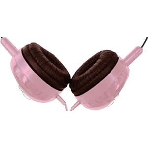 【クリックで詳細表示】ディズニー MuPods ミューポッズ ワイヤーヘッドフォン オーディオ用 ピンク×ホワイト