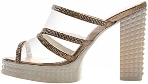 Summer Grenadine Drill Decotated Vamp Rough High Heels Breathable Women Shoes(7.5 B(W) US, beige)