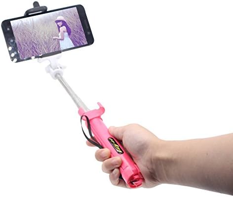 Selfie Stick, AcheersTelescopic Monopod Pole with Tripod Stand Bluetooth Remote Selfie Stick for iPhone SE/6S/6S Plus/6/6 Plus/5S/ GalaxyS7/ Galaxy S7 Edge/ Nexus 6p/ LG G5 (Pink)
