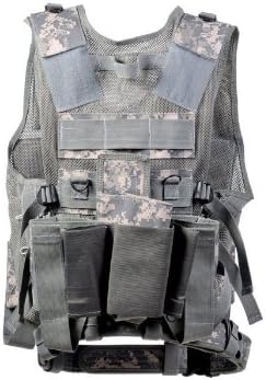 Ultimate Tactical Acu Paintball Vest - 8 Pod Pouches Army Digital