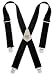 Custom Leather Craft 110BLK Black Heavy Duty Work Suspenders