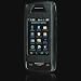 LG VOYAGER VX-10000 Verizon BLACK Premium Leather Coating Hard Plastic Snap-on Crystal Cover Case Sleeve with Belt Clip...Plus FREE Neck Strap / Lanyard!!!