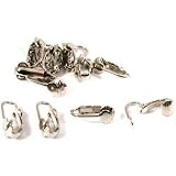 12 White Gold Plated Clip On Earrings Jewelry Findings