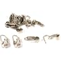 12 White Gold Plated Clip On Earrings Jewelry Findings