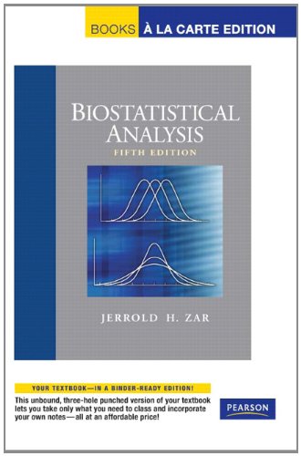 Biostatistical Analysis, Books a la Carte Edition (5th Edition)