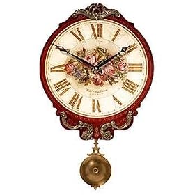 Timeworks 21 Covent Garden Wall Clock, Red