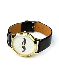 2013 PU Leather Belt Quartz Mustache Beard Cuff Wrist Watch Unisex Good Gift