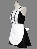 TOMSUIT Cosplay Sleeveless Halter French Maid Adult Halloween Costumes, L