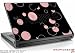Large Laptop Skin Lots of Dots Pink on Black