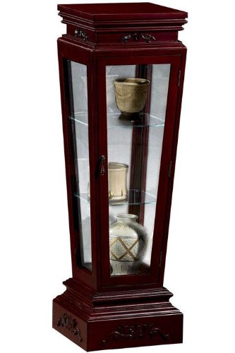 Curio Pedestal, 42Hx13W, MAHOGANY