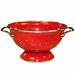 Calypso Basics, 18600, 1 Quart Enamel On Steel Colander, Red