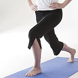 Organic Cotton Side Slit Crop Capri Yoga Pant
