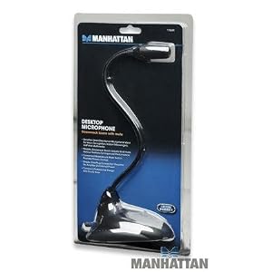 Manhattan, Gooseneck Desktop Microphone with Mute Switch