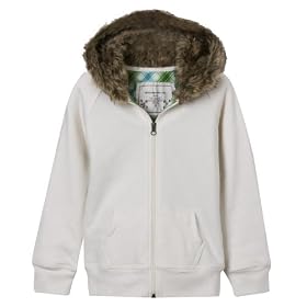 Girls' Mossimo Supply Co. Fux Fur Trim Hoodies - Dog Bone