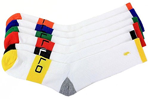 Polo Ralph Lauren Men's 6-Pack Sport Crew Socks Sz. 10-13; Fits 6-12.5 Polo Ralph Lauren Men's 6-Pack Sport Crew Socks Sz. 10-13; Fits 6-12.5