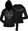 The Hunger Games District 12 Zip Up Hoodie Hooded Sweatshirt, Juniors Sizing