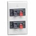 Levin 409522PW 1Gang Double Spring Clip Device Audio/Video Wallplate Stard Size Polymer Break Restant Box Mount White