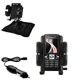 Sony Ericsson k610m Auto Bean Bag Dash Holder with Car Charger - Uses Gomadic TipExchange