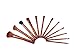 Glow 12 Make up Brushes Set in Brown Case