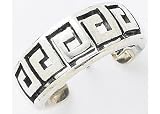 Signature Oxidized Greek Key Toe Ring STERLING SILVER