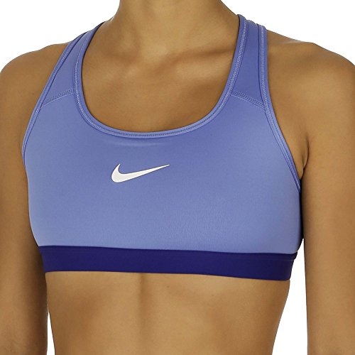 Nike Women's Pro Classic Bra (Medium, CHALK BLUE/DEEP ROYAL BLUE/WHITE)
