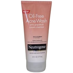 Neutrogena Oil-Free Acne Wash, Cream Cleanser, Pink Grapefruit, 6 Ounce: Beauty