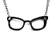 TdZ Black Chic Geek Glasses Necklace