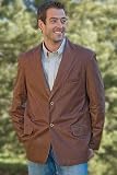 Men's 32 2-Button Leather Blazer