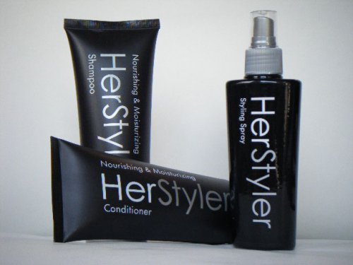 HERSTYLER HAIR CARE SET SHAMPOO, CONDITIONER & HAIR SPRAY