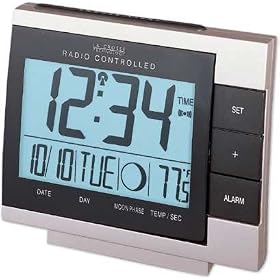 Lacrosse WS-8055U-BP Digital Alarm Clock with Moon Phase by La Crosse Technology