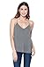 Alexander + David Womens Racerback V-Neck Camisole Tank Top Flowy Jersey Spaghetti Strap Cami