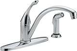 IMAGE OF Delta 440-WE-DST Collins Single Handle Water-Efficient Kitchen Faucet with Spray, Chrome