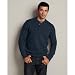 Eddie Bauer Mens Signature Cotton Henley Sweater, Dark Aegean L Tall