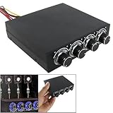 Gino 4 Channel 4 Pin Connector Blue LED PC Fan Controller