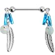 Native American Feather Nipple Ring MADE WITH SWAROVSKI ELEMENTS