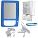 Kindle 2 Cerulean Blue Colored Silicone Protector Cover + Premium Transparent Screen Protector + Car Charger + Wall Charger + Wisdom * Courage Wristband