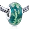 Murano Glass Bead Pale Green Chrysanthemum Bead Fit Pandora Beads Charm Bracelet