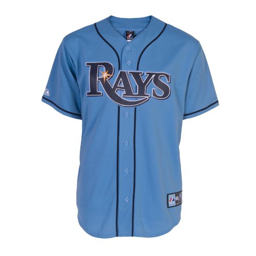 MLB Youth Tampa Bay Rays Columbia Short Sleeve 6 Button Synthetic Replica Baseball Jersey Spring 2011  (Columbia, Small)