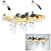 Concept Housewares 6 Bottle Wall/Ceiling Mount Glass & Wine Rack