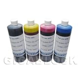 Gigablock 4 Colors Pint inks (470ml x 4 Bottles)- Black : Pigment based ink, 3 Colors : UV(Ultra Violet) resistant Dye based ink for CIS System HP Officejet Pro K550, K5400, K8600, L7000, L7380, L7400, L7480, L7555, L7580, L7680, L7780 - Made in USA