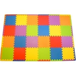 48 Sq. Ft. (set of 48 + borders) 'We Sell Mats' Anti-Fatige Interlocking EVA Foam Flooring-Set of forty-eight Multi-Color Tiles-Each 12"x12"x3/8" Thick